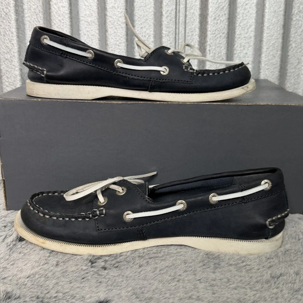 GH Bass Sailor Womens Shoes Size 7.5 M Boat Shoes Steel Navy Blue